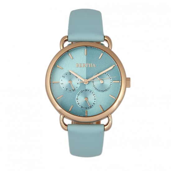 Bertha Gwen Leather-Band Watch w/Day/Date - Image 1