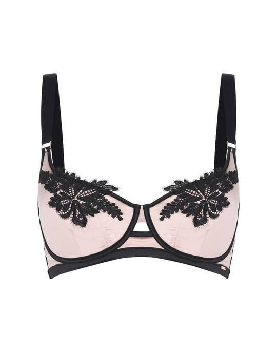 Bluebella Pale Pink Lace And Satin Underwire Bra