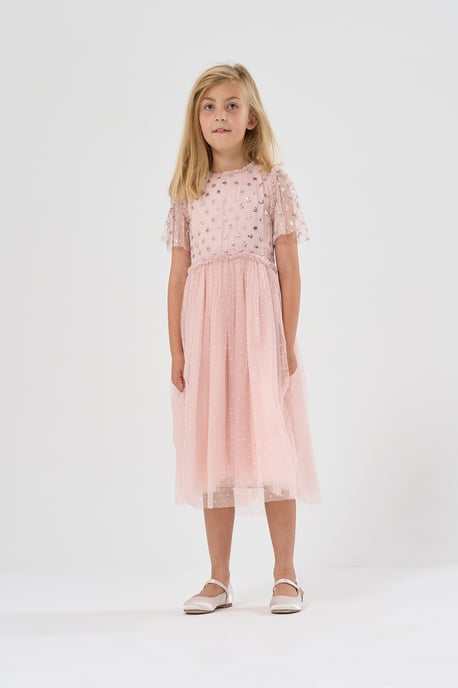 Cluster Sequin Waterfall Dress