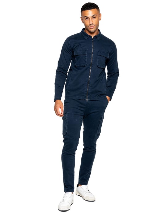 Enzo | Heren Cargo Trainingspak Set - Navy - Image 2
