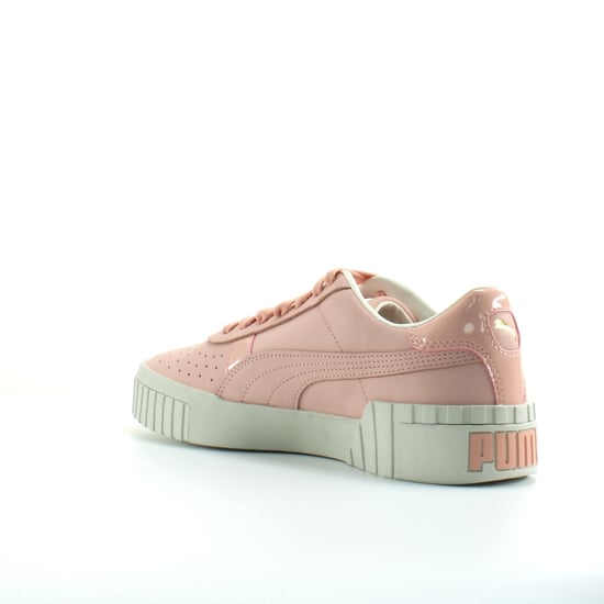 Puma Cali Pink Nubuck Leather Womens Lace Up Trainers 369161 01