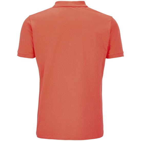 SOLS Mens Planet Piqué Organic Polo Shirt (Pop Orange) - Image 2