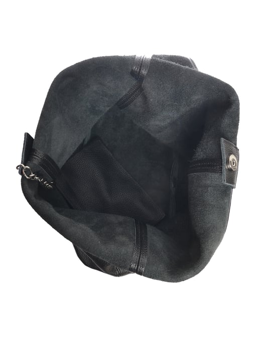 Carla Ferreri Black Leather Bag