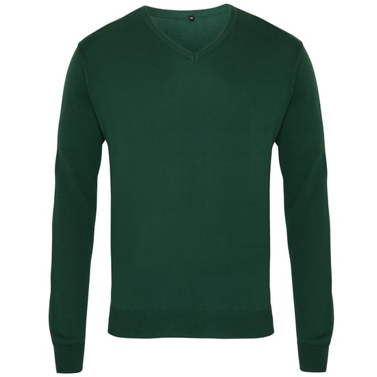 Premier Mens V-Neck Knitted Sweater (Bottle)