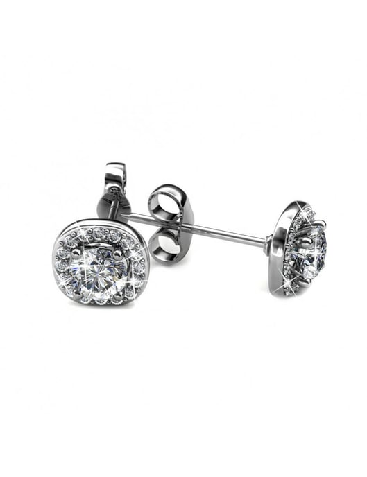 Cushy Earrings - Silver and Crystal - Image 4