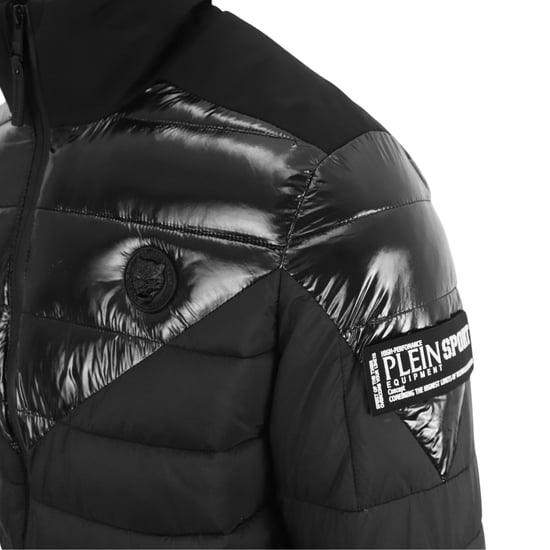 Plein Sport Plain Quilted Black Jacket - Image 3