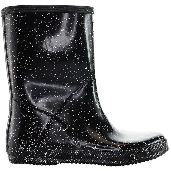 Hunter Giant Glitter Kids Zwarte Wellington Laarzen - Image 1