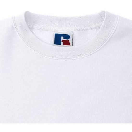 Russell Mens Authentic Sweatshirt (Slimmer Cut) (White) - Image 3