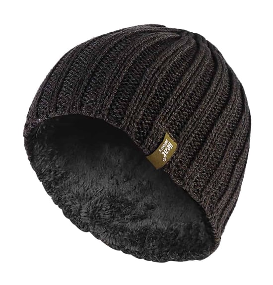 Heat Holders - Fleecefodrad ribbad vintermössa för herrar - Image 1