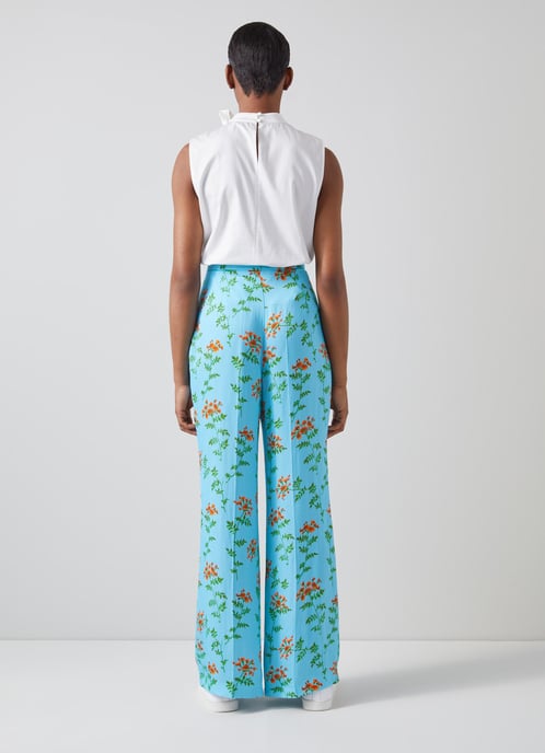 LK Bennett Esme Trousers, Blue