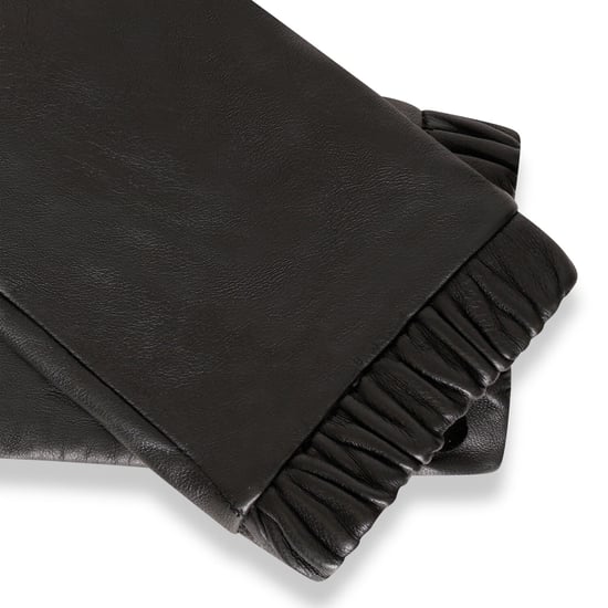 Barneys Originals Gift Boxed Black Leather Gloves With Elasticated Cuff
