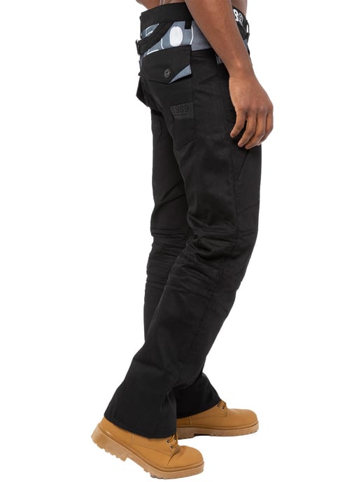 Enzo | Heren Zwarte Coated Denim Jeans - Image 4