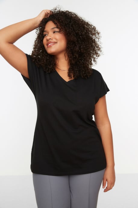 Cool Comfort Plus Size T-shirt i Svart - Image 5