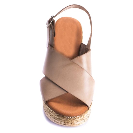 Confortable heel sandal Montevita in Taupe
