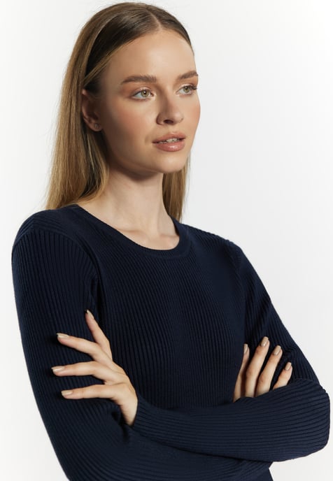 Dreimaster Knitted pullover women marine - Image 5