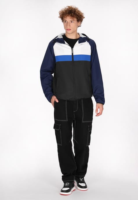Mo Anorak Heren marine colorblock - Image 2