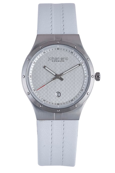 Johan eric: skive mens silver watch..
