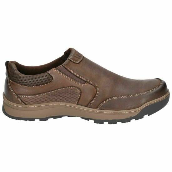 Hush Puppies Mens Jasper Slip On Leather Shoes (Brown) - Image 4