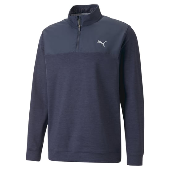 PUMA Mens Cloudspun Colourblock Quarter-Zip Golf Sweatshirt - Image 1