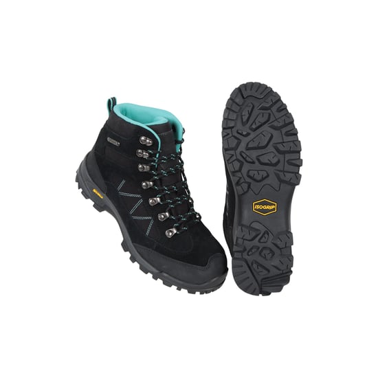 Mountain Warehouse Womens/Ladies Storm Suede Waterproof Hiking Boots (Black)