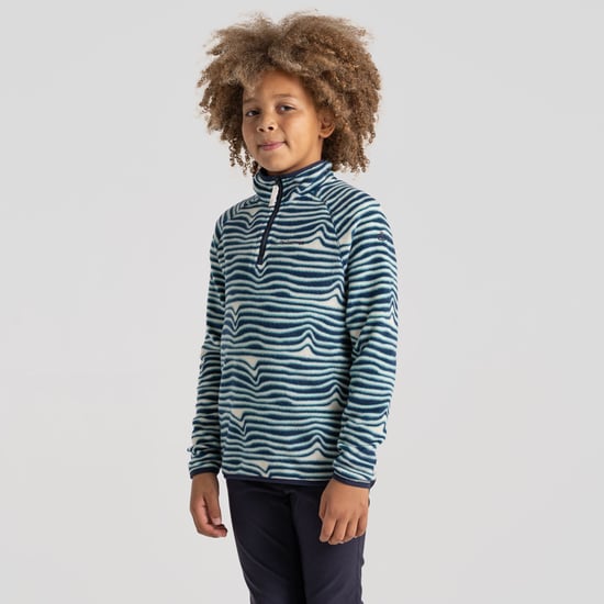 Kai Half Zip Fleece Poseidon Blue Print
