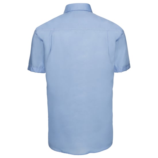 Russell Collection Mens Classic Ultimate Non-Iron Short-Sleeved Shirt (Bright Sky) - Image 2