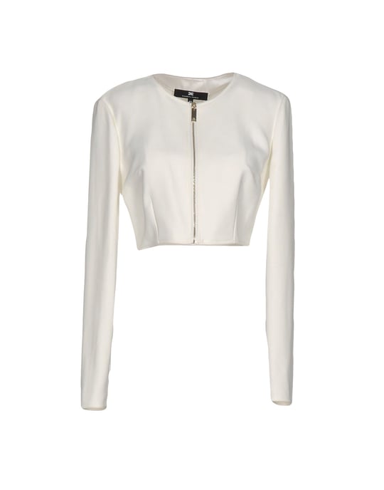 Elisabetta Franchi Ivory Cropped Jacket