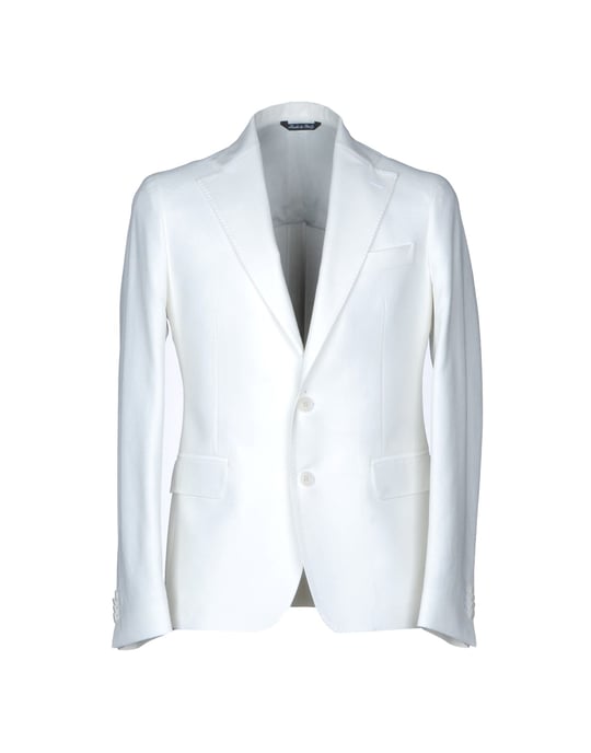 SUITS AND JACKETS Brian Dales Ivory Man Cotton