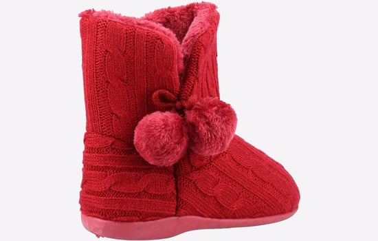 Fleet & Foster Apple Bootie Slippers Womens
