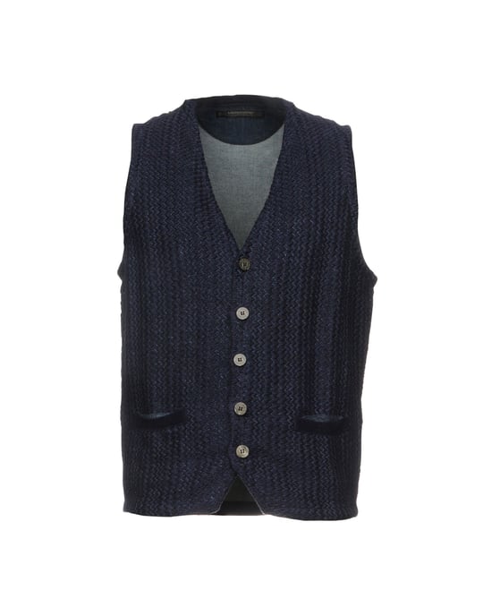 SUITS AND JACKETS Messagerie Dark blue Man Linen