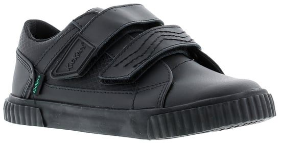 Kickers Younger Boys Shoes Tovni Twin Flex Infant Leather Touch Fasten Black - Image 1