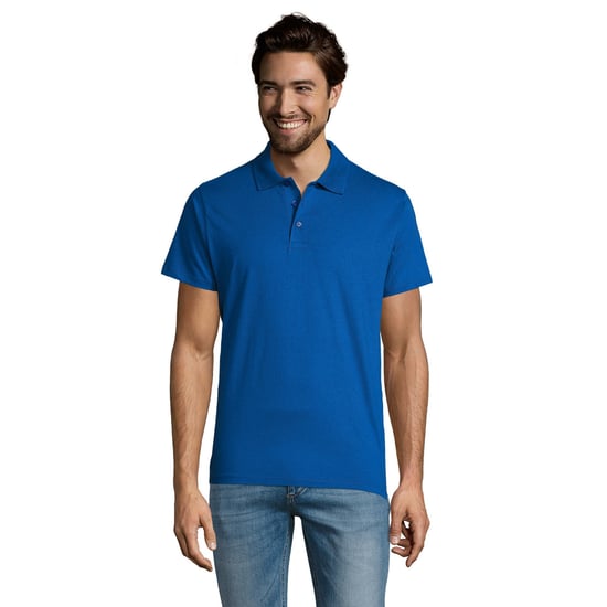 SOLS Heren Prescott Jersey Poloshirt met korte mouwen (Koningsblauw) - Image 4