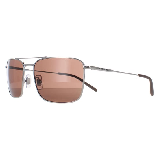 Arnette Rectangle Mens Silver Dark Brown AN3088 Boulevardier