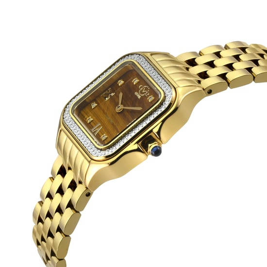 GV2 Milan Women's Tiger Eye Dial IPYG Stainless Steel Bracelet Watch