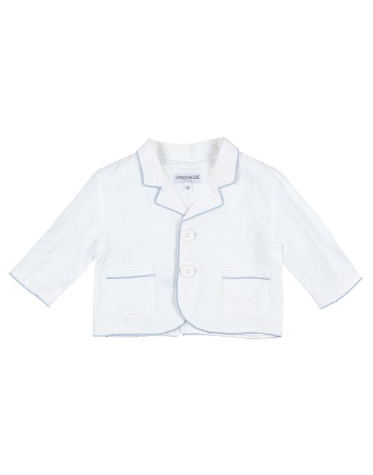 SUITS AND JACKETS Simonetta Tiny White Boy Linen