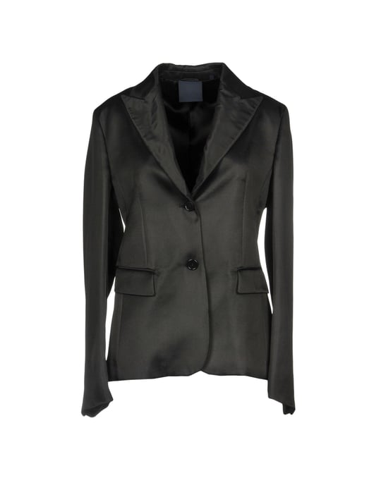 Aspesi Black Silk Weave Single Breasted Blazer