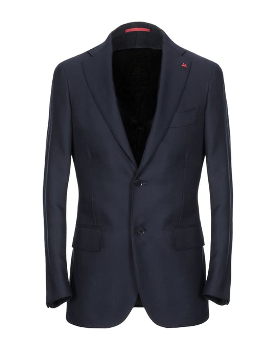 SUITS AND JACKETS Isaia Dark blue Man Wool