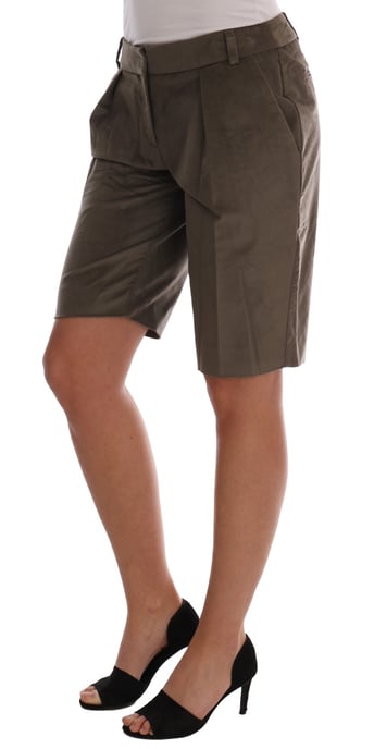 Ermanno Scervino Bruine Fluwelen Bermuda Shorts - Image 2