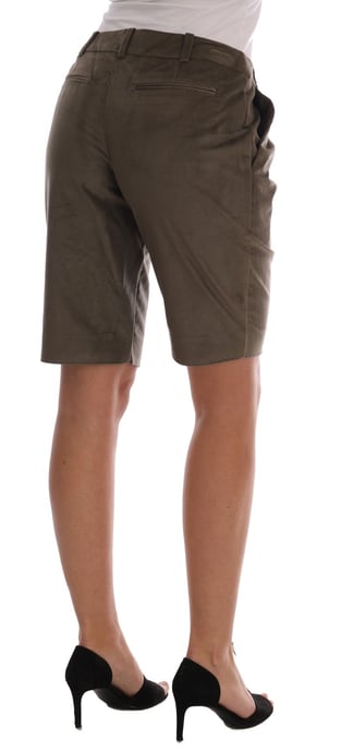 Ermanno Scervino Bruine Fluwelen Bermuda Shorts - Image 3