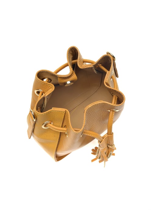 Carla Ferreri SS22 CF 1400 Mustard Leather Bag - Image 4