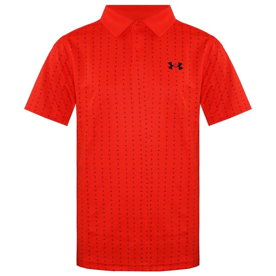 Under Armour  Collared Orange Kids Performance Tee Box Polo Shirt 1366429 296
