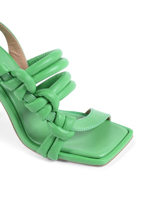Annette Heeled Sandal - Green - Image 4