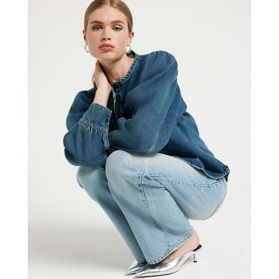 River Island Womens Straight Jeans Blue High Waisted Relaxed