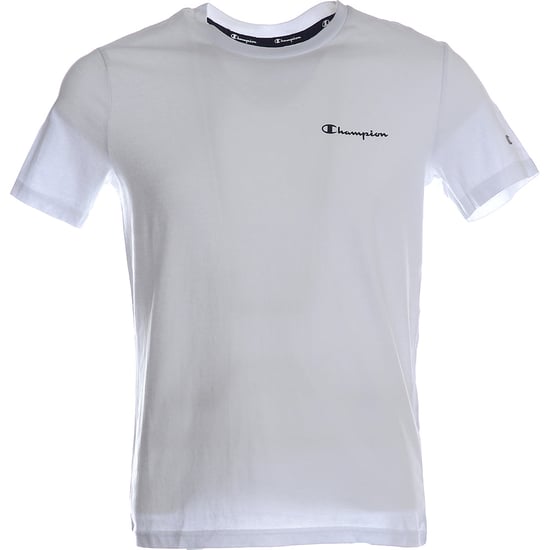 Mens Champion Small Logo Tee in White - Image 1