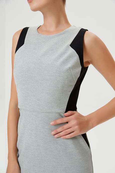 Kleurblok bodycon korte jurk - Image 5