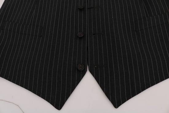Dolce & Gabbana Gray Wool Stretch Vest - Image 5
