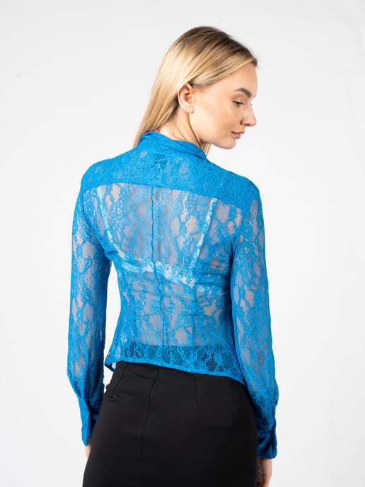 Pinko Shirt Cortese Woman's Blue - Image 4