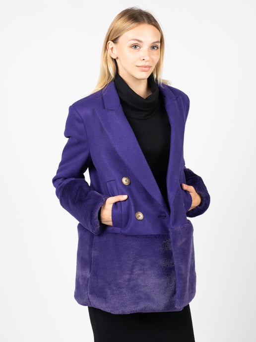 Silvian Heach Coat Nichiren Woman's Purple - Image 3