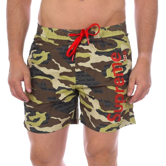 Men's Camo Print Boxer Swimsuit CM-30067-BP