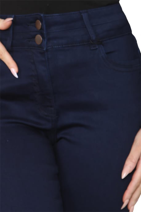M&Co Womens Lift & Shape Slim Leg Jeans in Indigo Blue - Image 4
